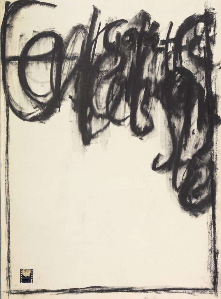 Henrik Strömberg open closure 10, 2026 positive film and charcoal on paper 80 x 60 cm